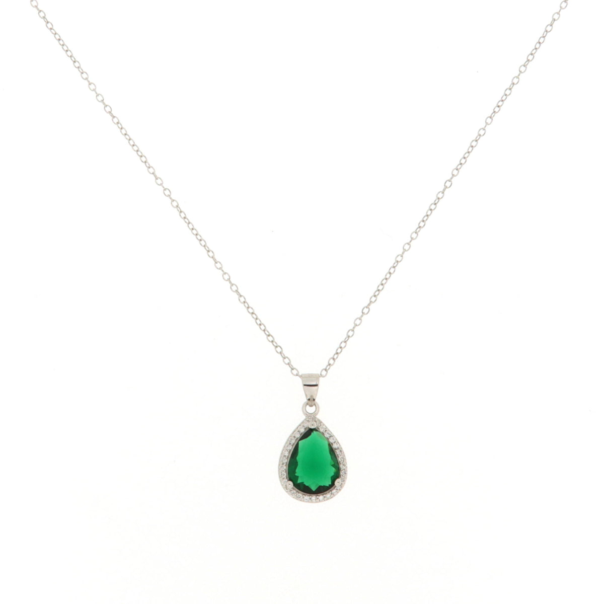 Collana in Argento925 Verde Smeraldo Alice