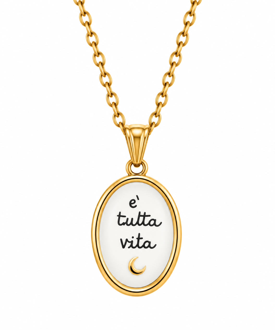 Collana in acciaio “È tutta vita”