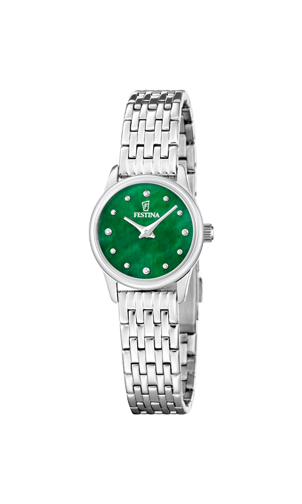OROLOGIO FESTINA MADEMOISELLE F20749/5 VERDE CINGHIA ACCIAIO INOSSIDABILE, DONNA