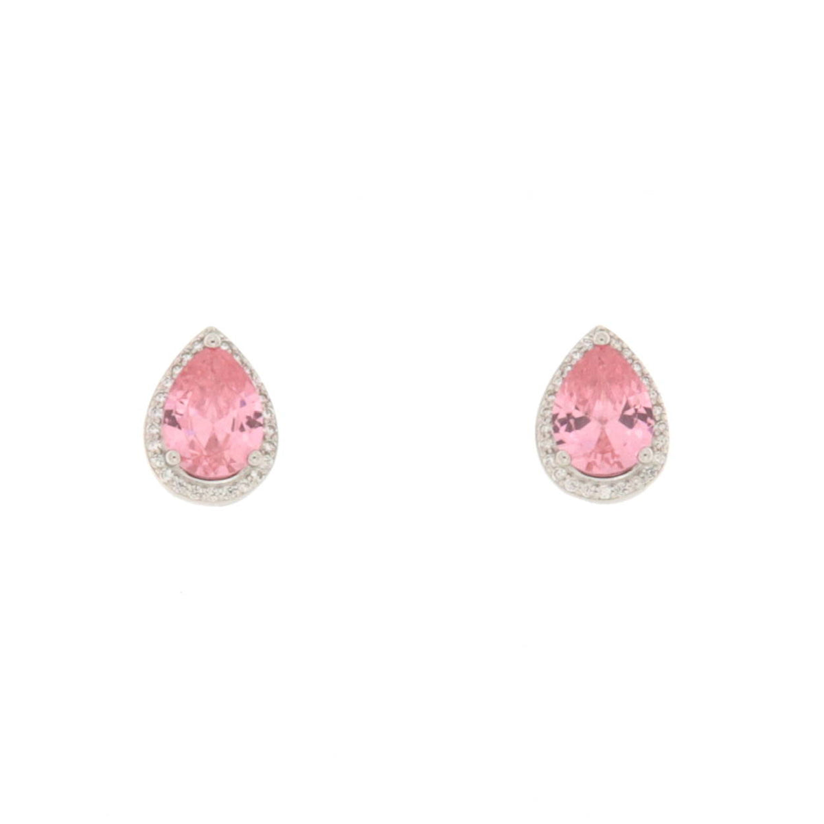 Orecchini in Argento Zirc. Rosa Alice