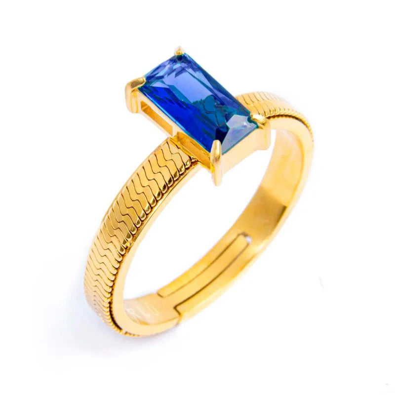 Anelli con zircone baguette