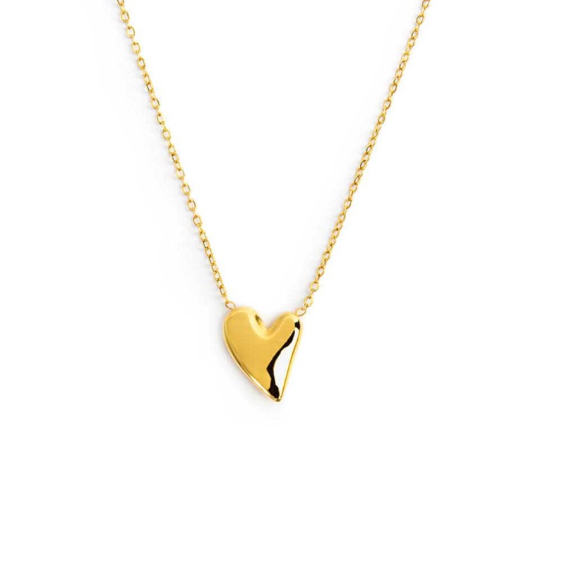 Collana con cuore irregolare centrale