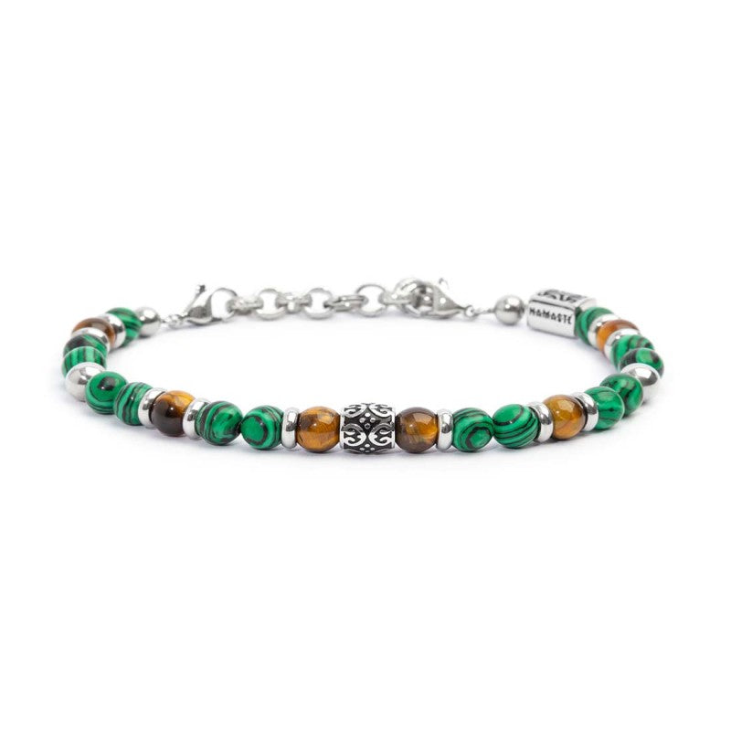 Marlù - Bracciale malachite e occhio di tigre 6mm