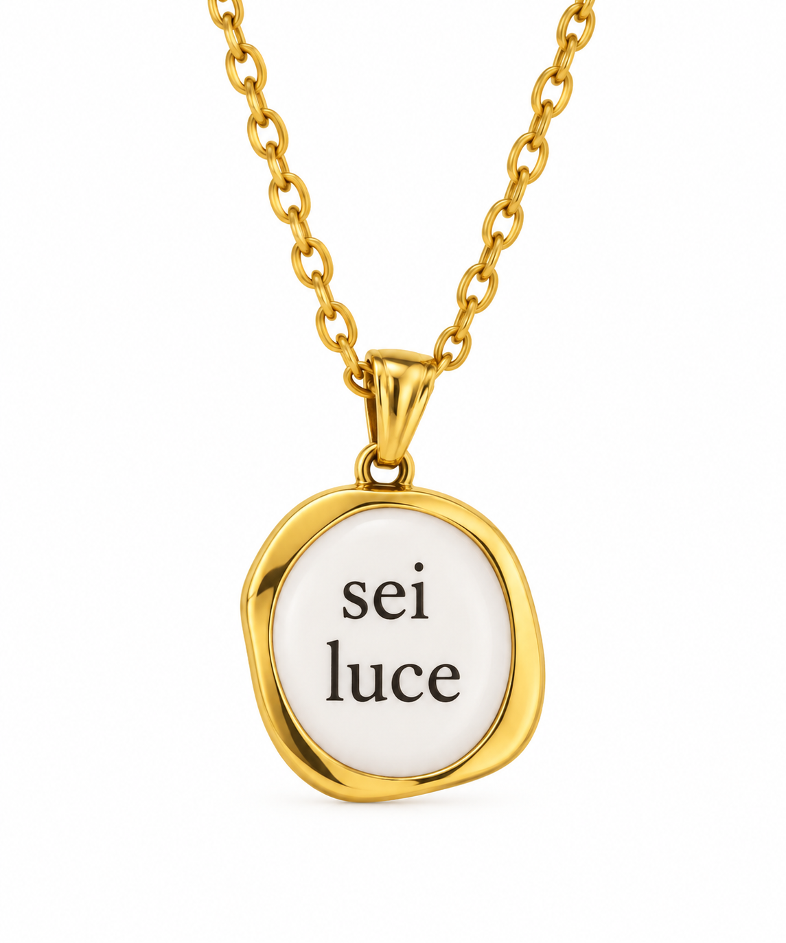 Collana in acciaio “Sei luce"