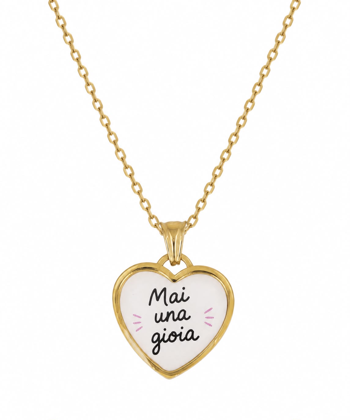 Collana in acciaio con frasi
