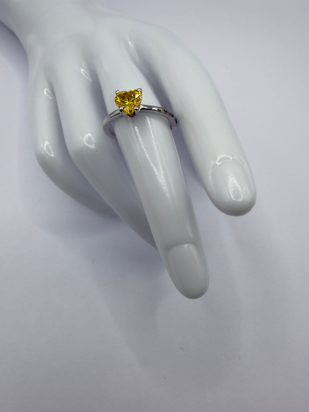 Anello in Argento925 Cuore Giallo