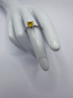 Anello in Argento925 Cuore Giallo