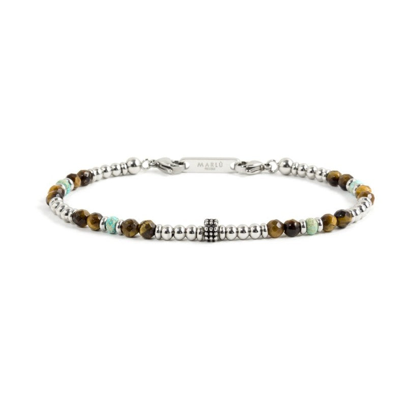Bracciale turchese africano e occhio di tigre