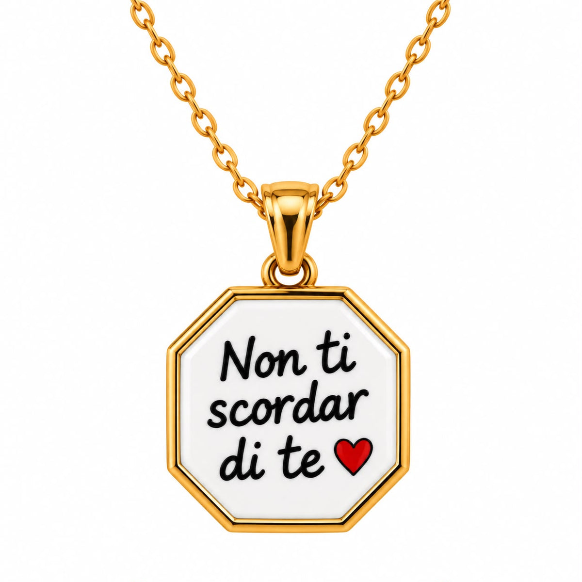 Collana in acciaio con frasi