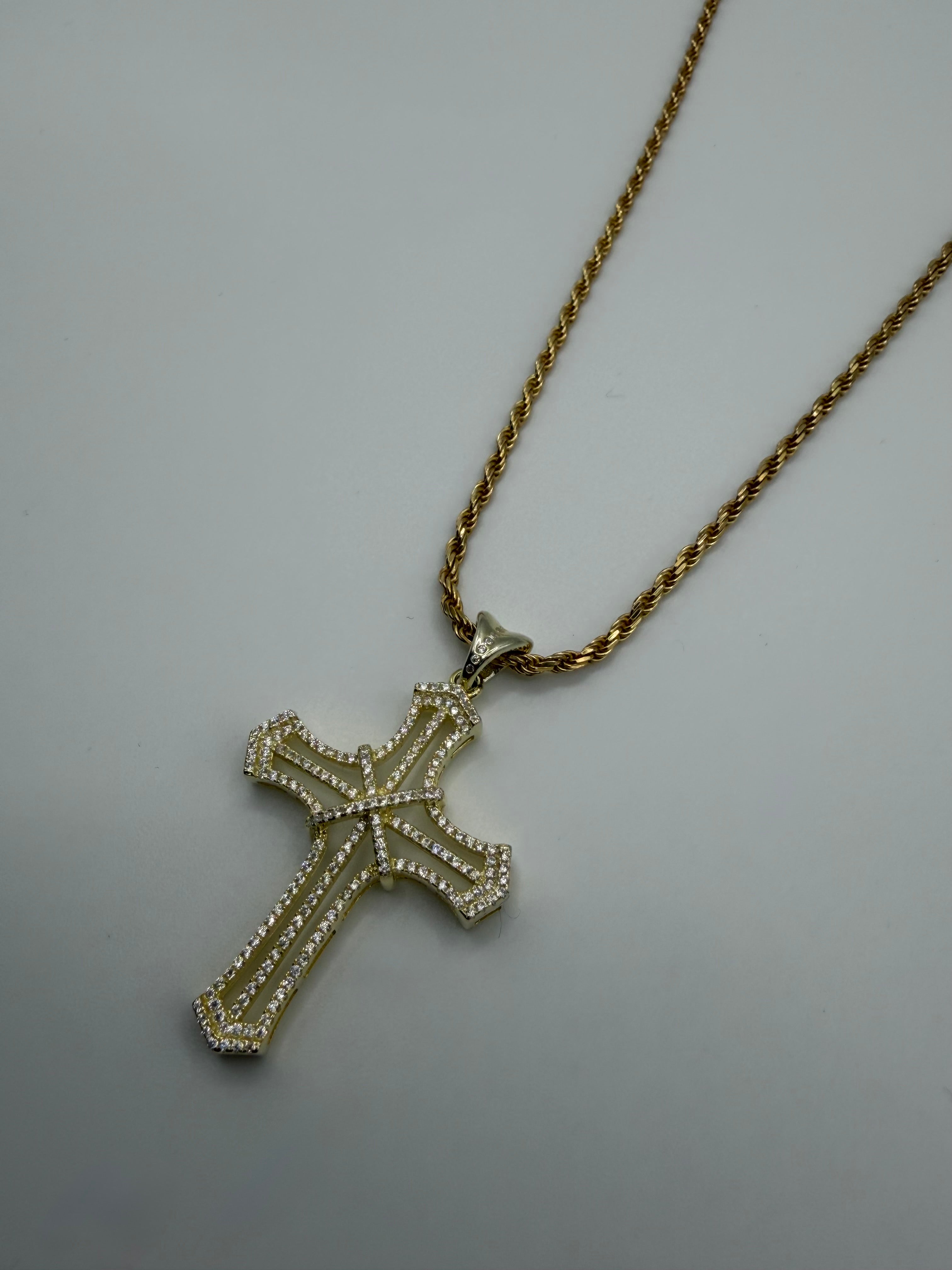 Collana in Argento925 pendente Croce