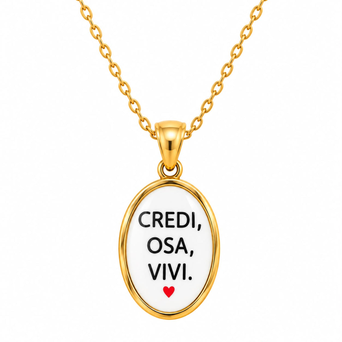 Collana in acciaio con frasi