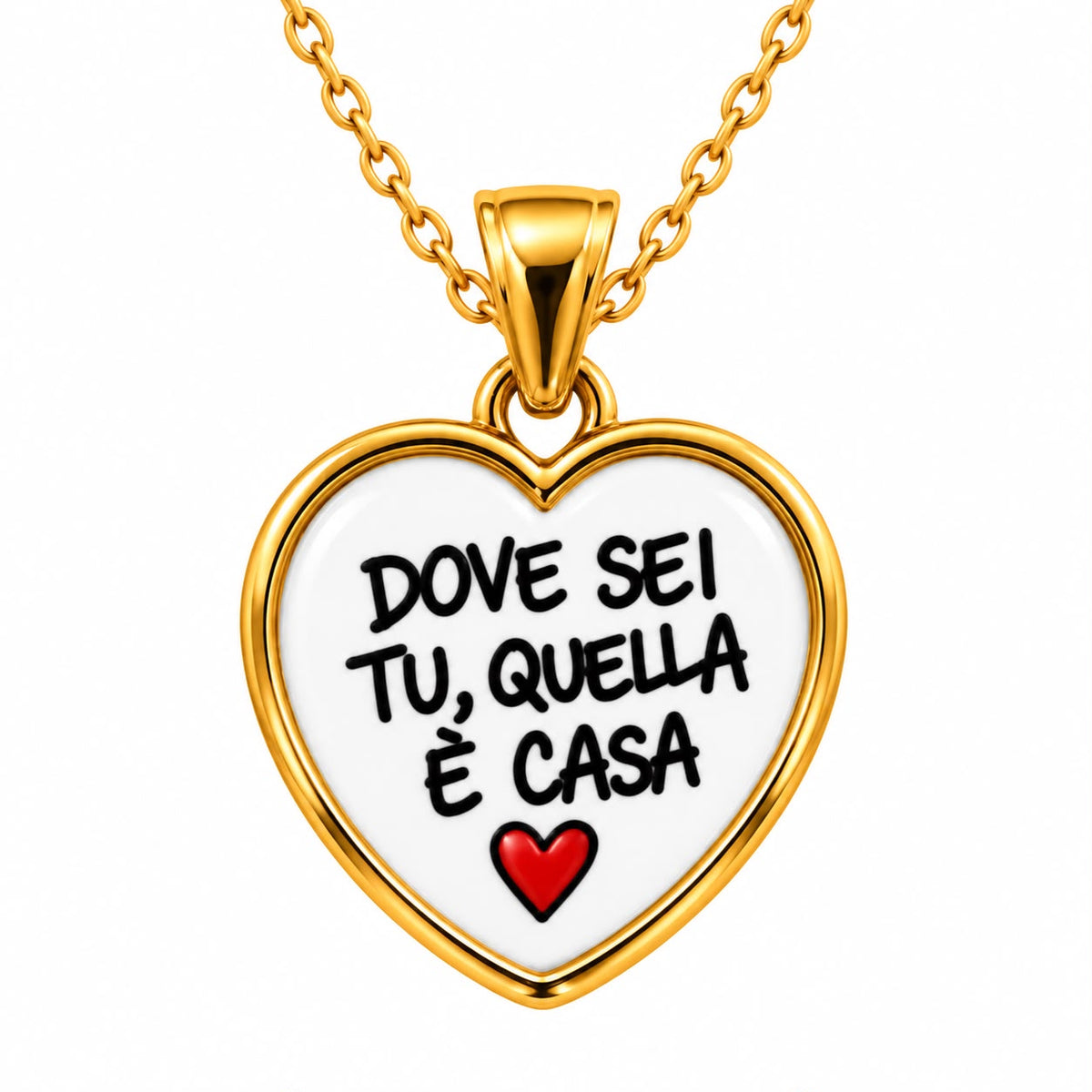 Collana in acciaio con frasi