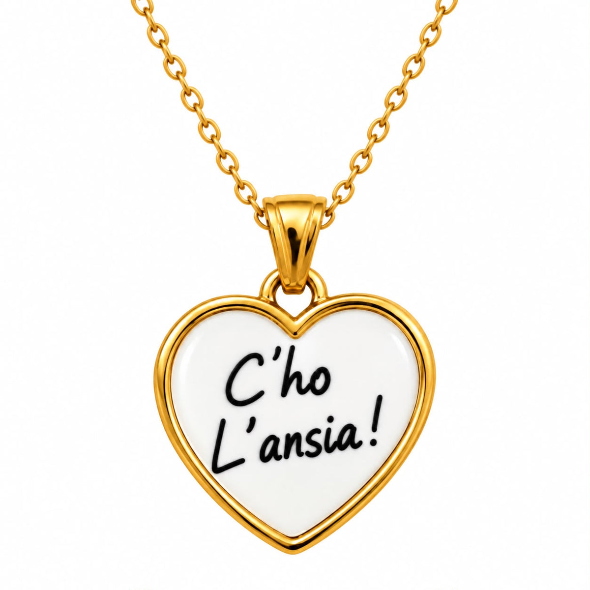 Collana in acciaio con frasi