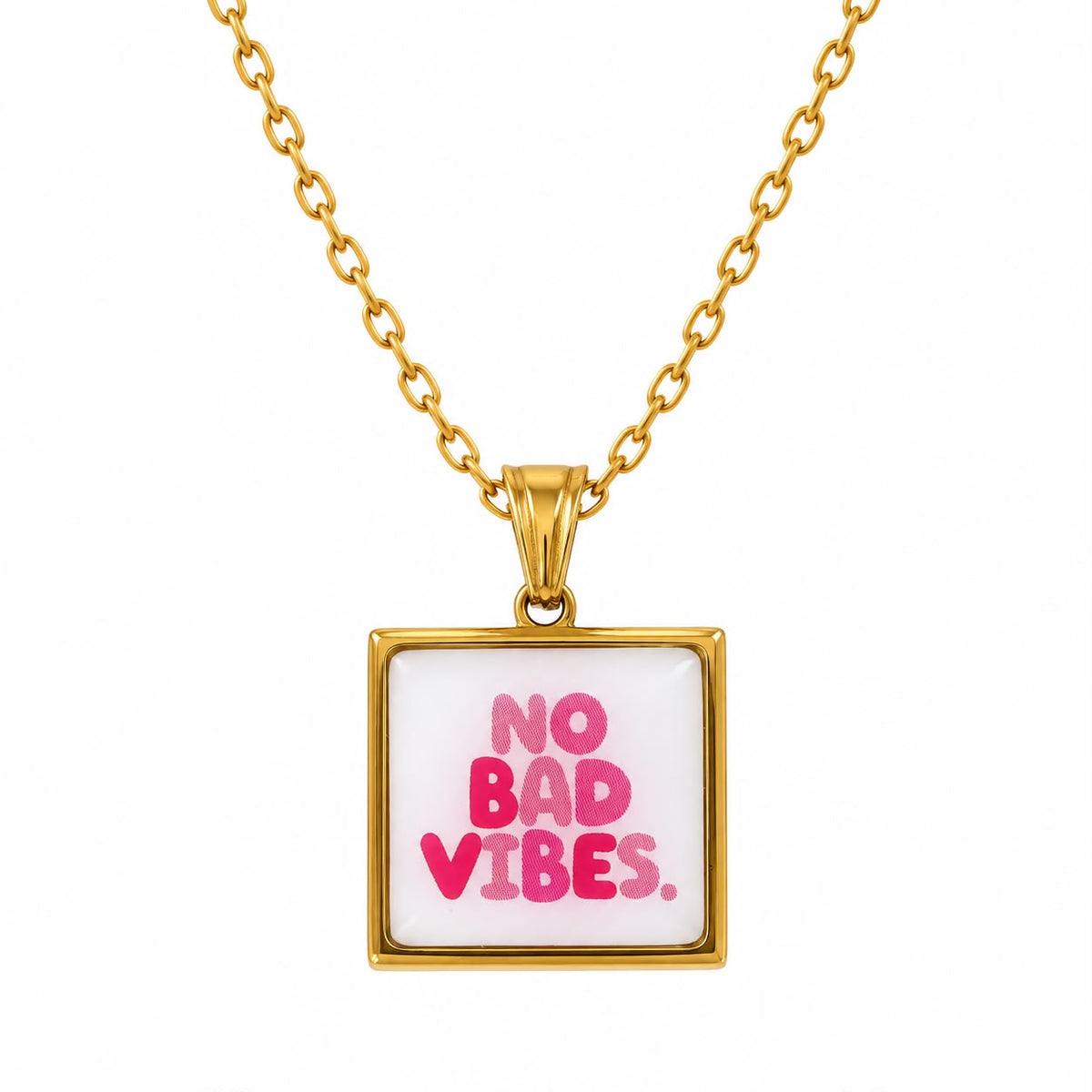 Collana in acciaio con frasi