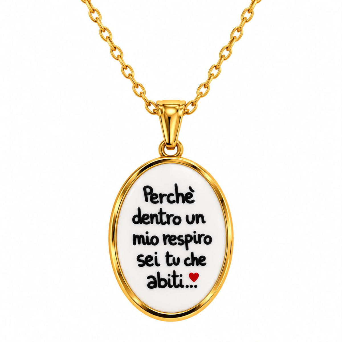 Collana in acciaio con frasi