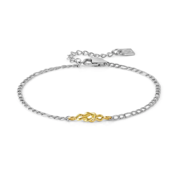 Nomination - Bracciale in acciaio con Nodo in oro 18kt