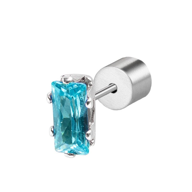 Marlù - Orecchino a lobo zircone baguette