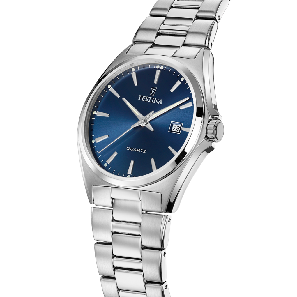 OROLOGIO FESTINA CLASSICO IN ACCIAIO F20552/3 BLU CON CINTURINO IN ACCIAIO, UOMO
