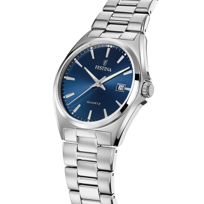 OROLOGIO FESTINA CLASSICO IN ACCIAIO F20552/3 BLU CON CINTURINO IN ACCIAIO, UOMO
