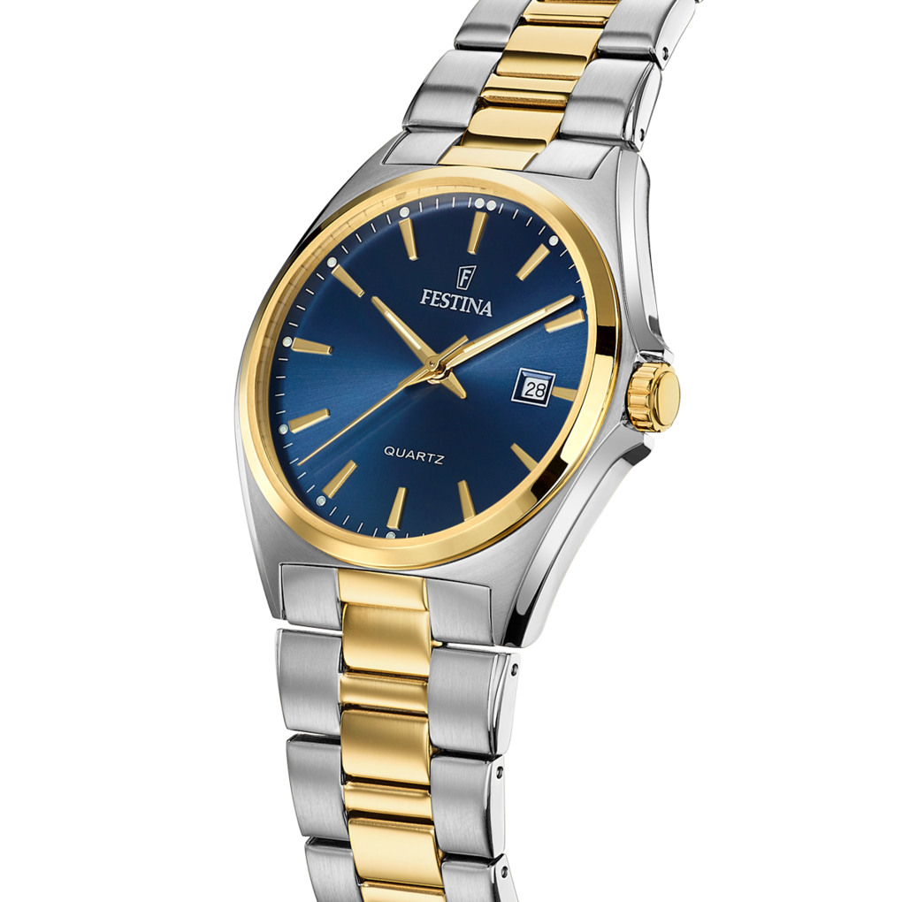 OROLOGIO FESTINA CLASSICO IN ACCIAIO F20554/4 BLU CON CINTURINO IN ACCIAIO, UOMO