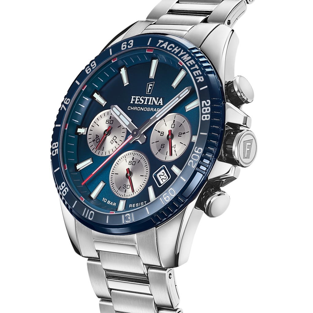 OROLOGIO FESTINA F20560/2 BLU CINTURINO IN ACCIAIO, UOMO
