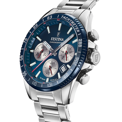 OROLOGIO FESTINA F20560/2 BLU CINTURINO IN ACCIAIO, UOMO