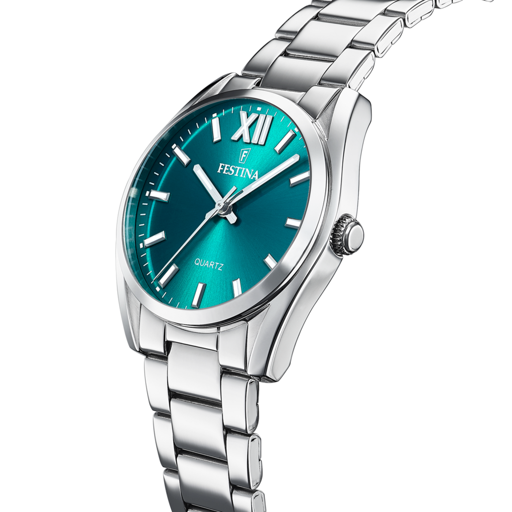 OROLOGIO FESTINA F20622/C COLLEZIONE ALLEGRIA, CINTURINO IN ACCIAIO VERDE, DONNA.