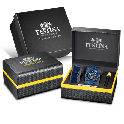 OROLOGIO DA UOMO FESTINA CHRONO BIKE EDIZIONE SPECIALE F20729/1 BLU CINTURINO IN ACCIAIO