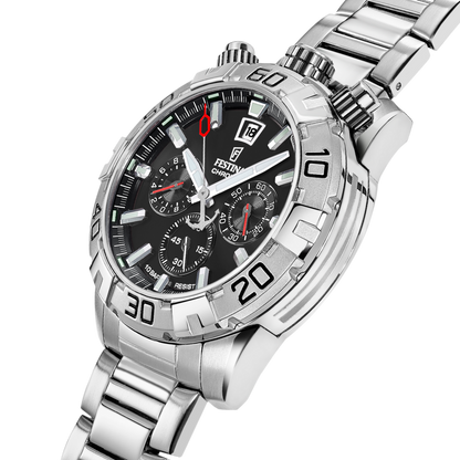 OROLOGIO DA UOMO FESTINA BULLHEAD NERO CON BRACCIALE IN ACCIAIO F20743/6
