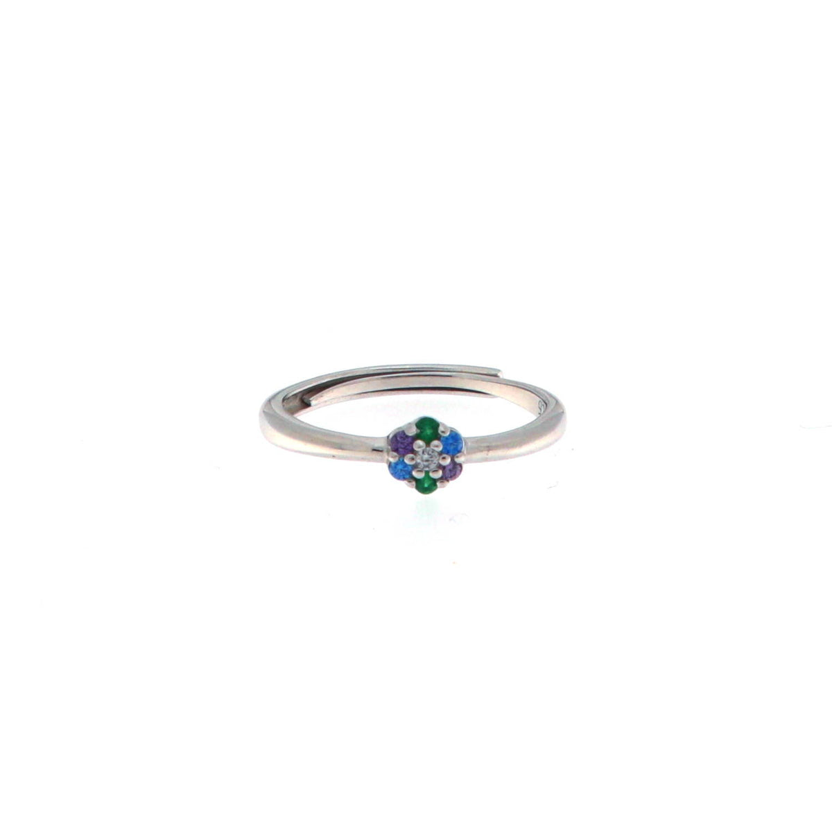 Anello Argento925 Fiore Multicolor