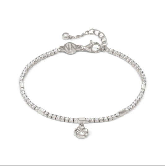 Braccciale Petit Sparkle Tennis Quadrifoglio