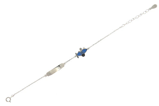 Bracciale in Argento925 con charm Aeroplano