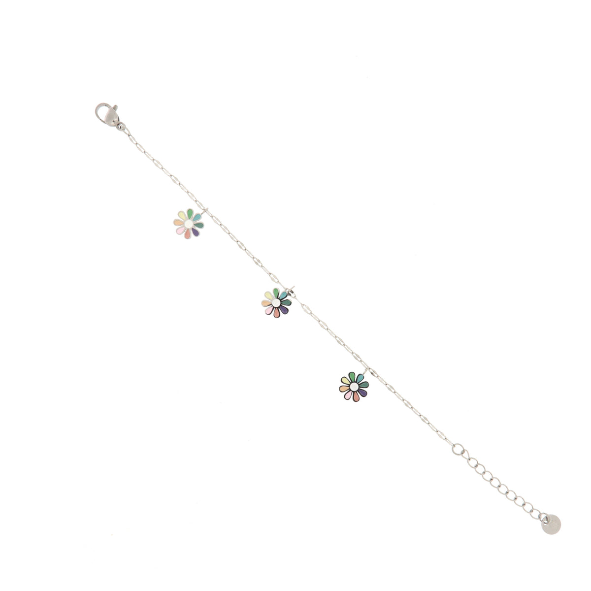 Bracciale acciaio fiore