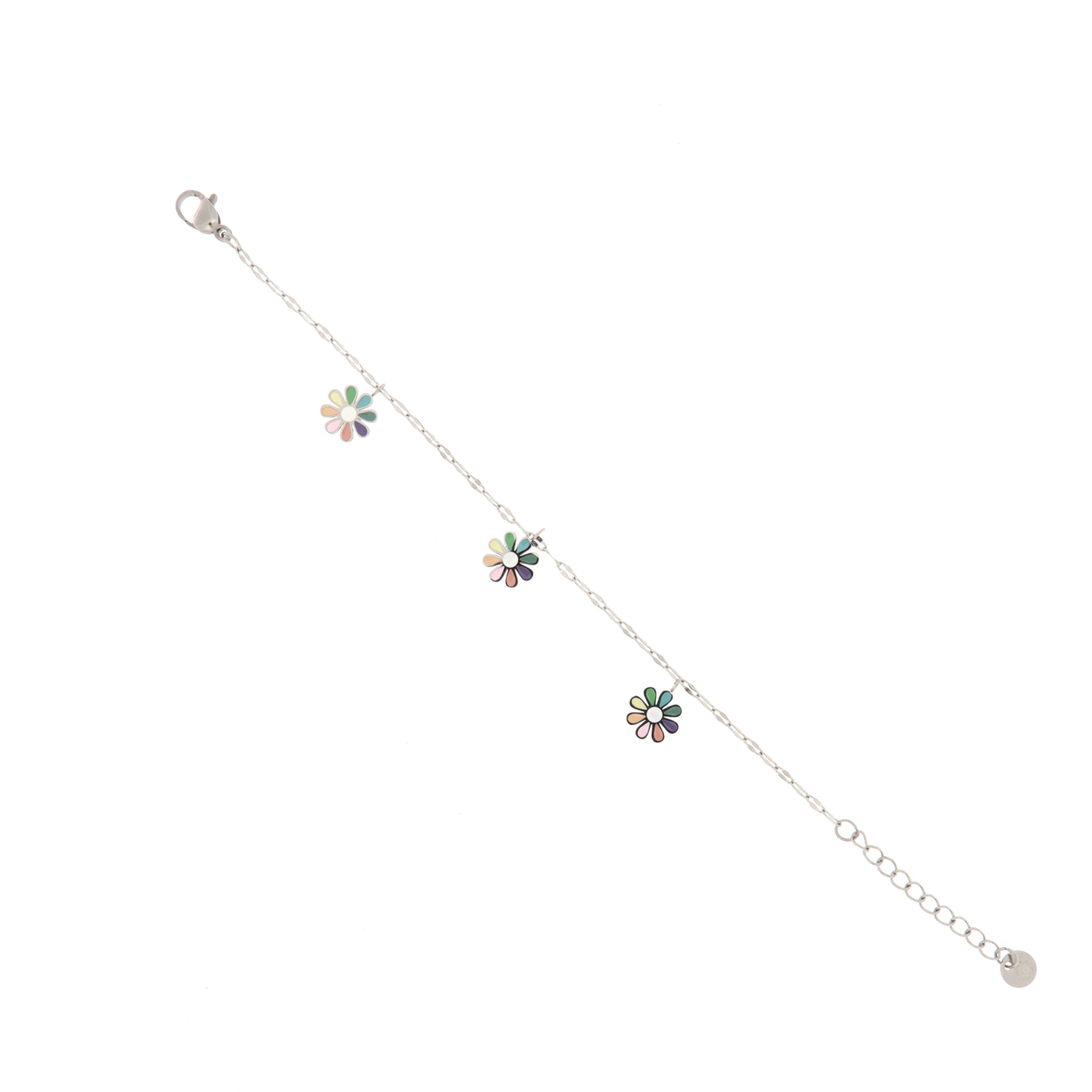 Le Meraviglie - Bracciale acciaio fiore