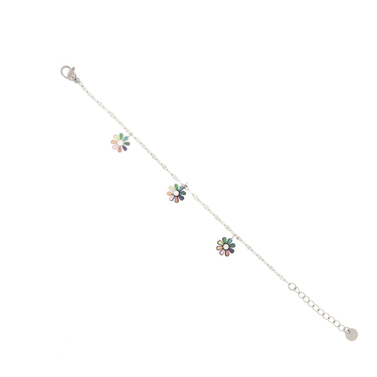 Bracciale acciaio fiore