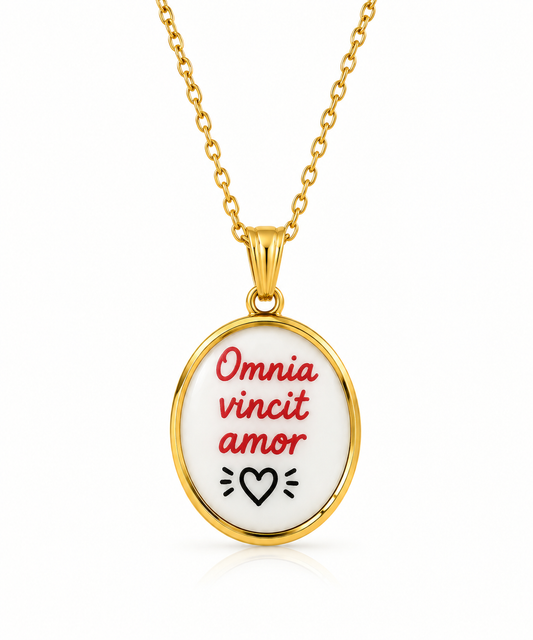 Collana in acciaio con frasi