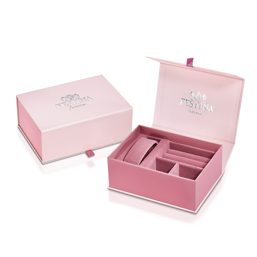 OROLOGIO FESTINA COLLEZIONE BOYFRIEND F16790/E BORDEAUX CINTURINO IN ACCIAIO, DONNA