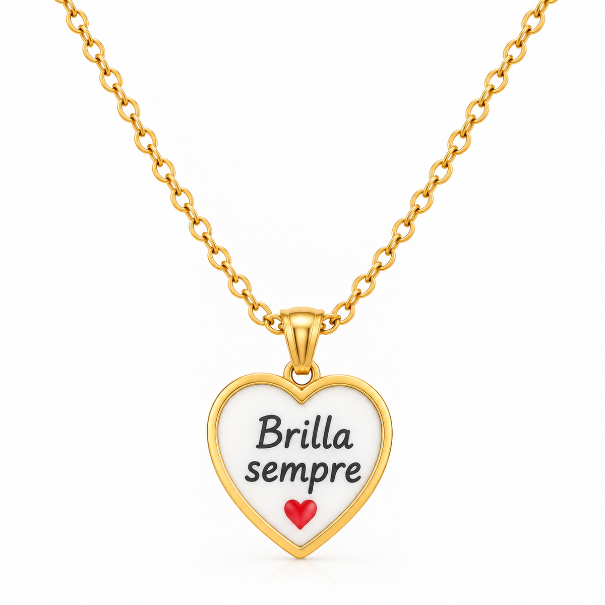 Collana in acciaio “Brilla sempre"