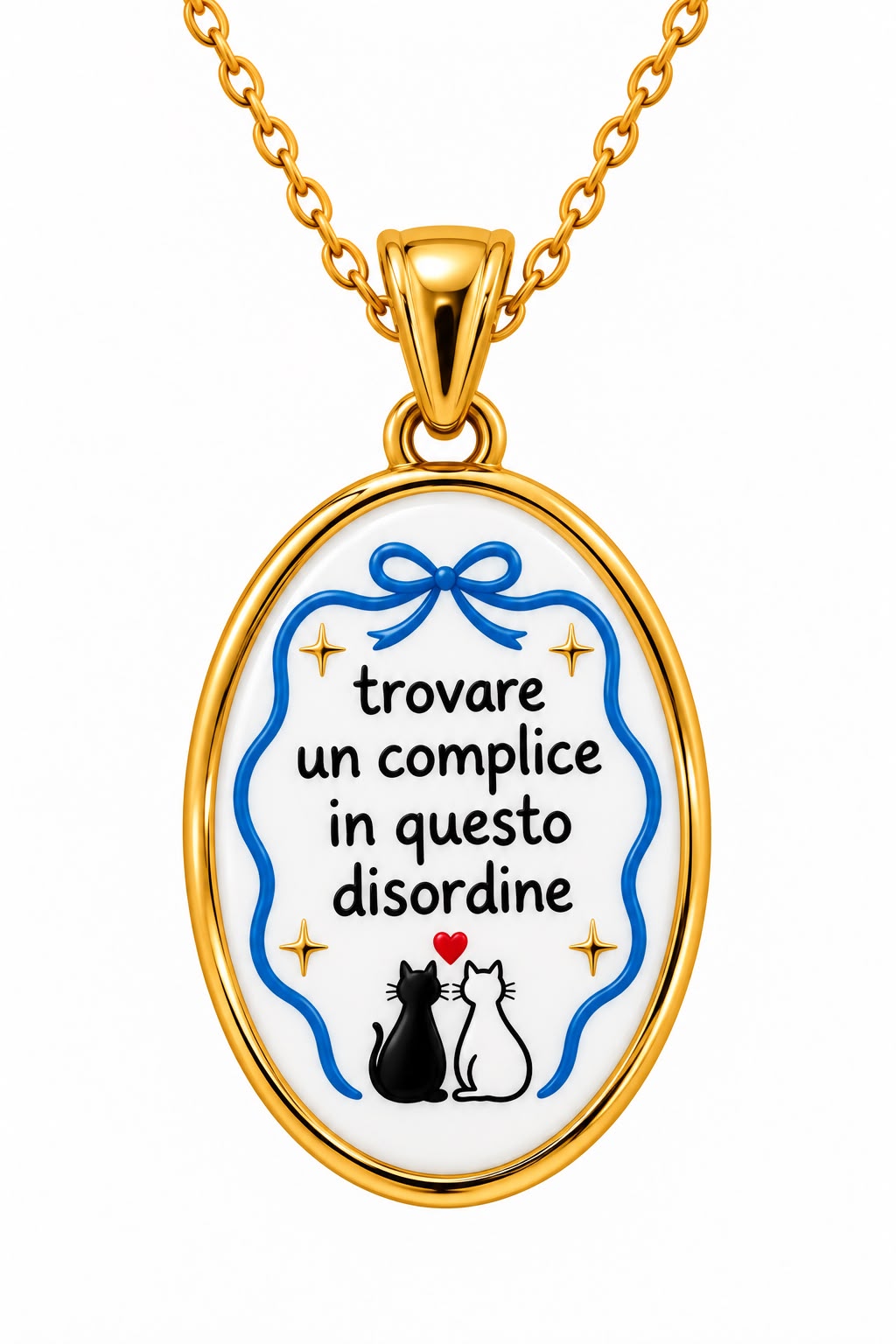 Collana in acciaio con frasi
