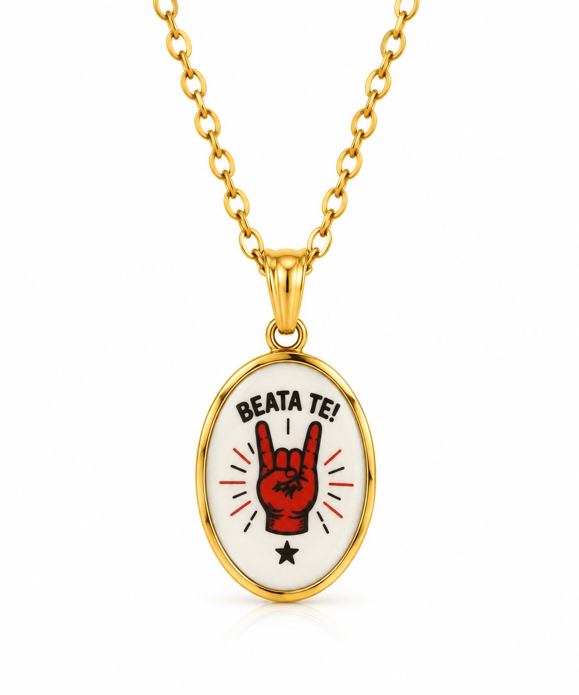 Collana in acciaio “Beata te"