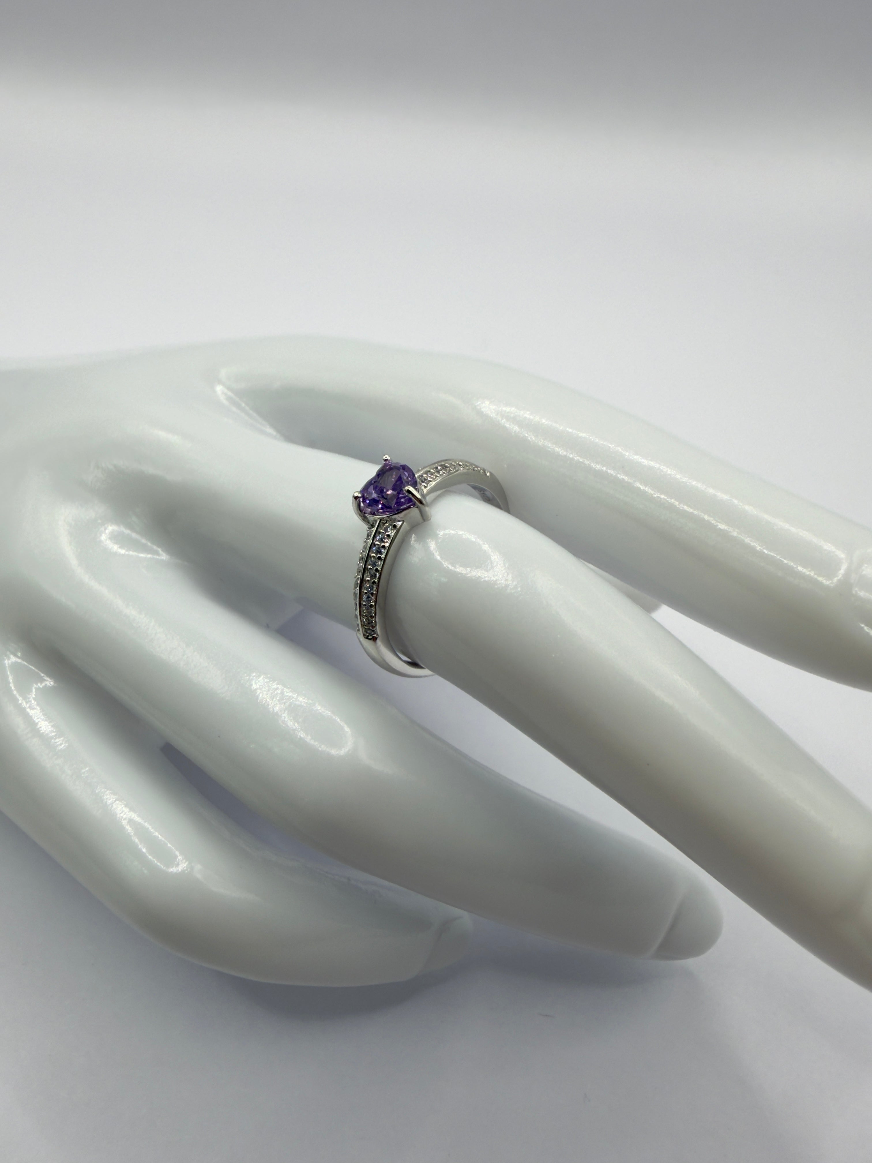 Anello in Argento925 con Zircone Cuore