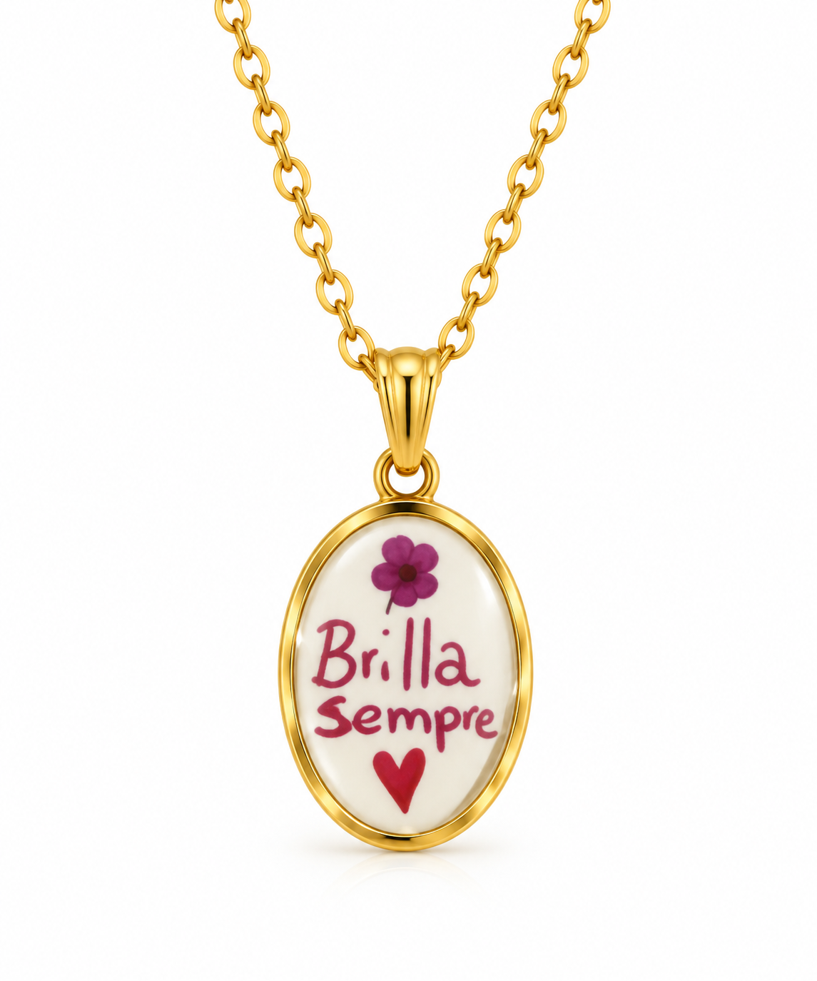 Collana in acciaio “Brilla sempre"