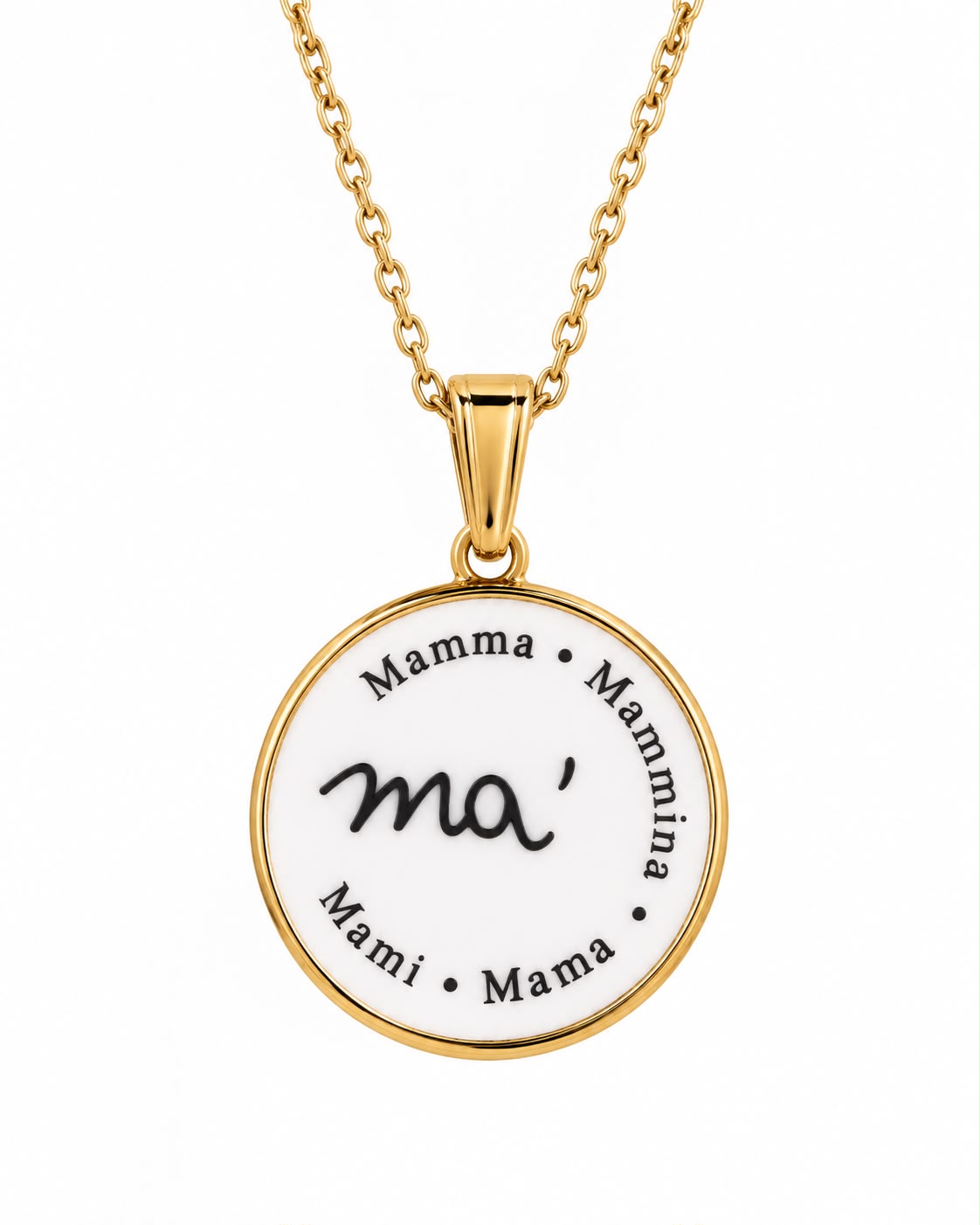 Collana in acciaio con frasi