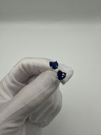 Box Orecchini Argento925 Cuori Blu