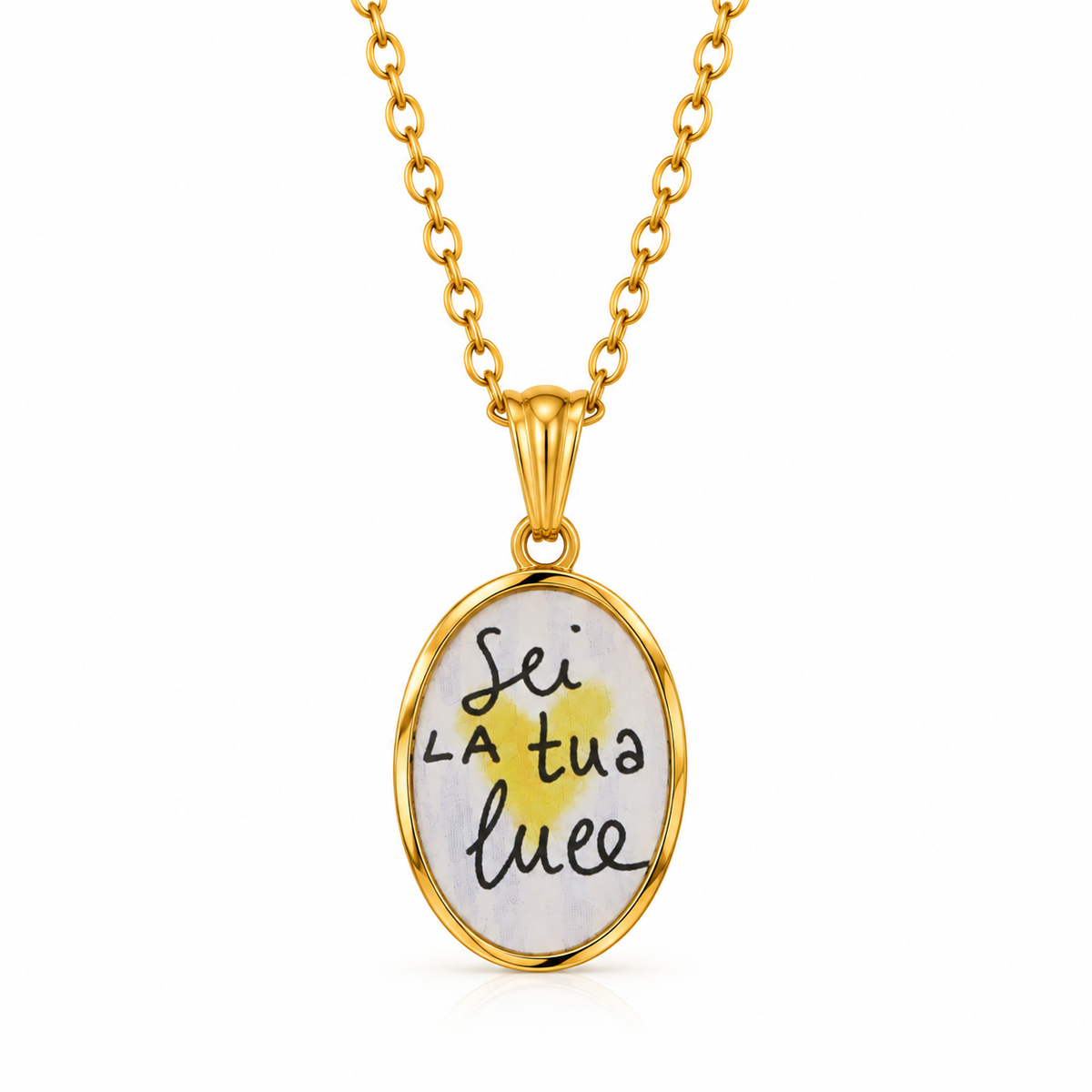 Collana in acciaio “Sei la tua luce”
