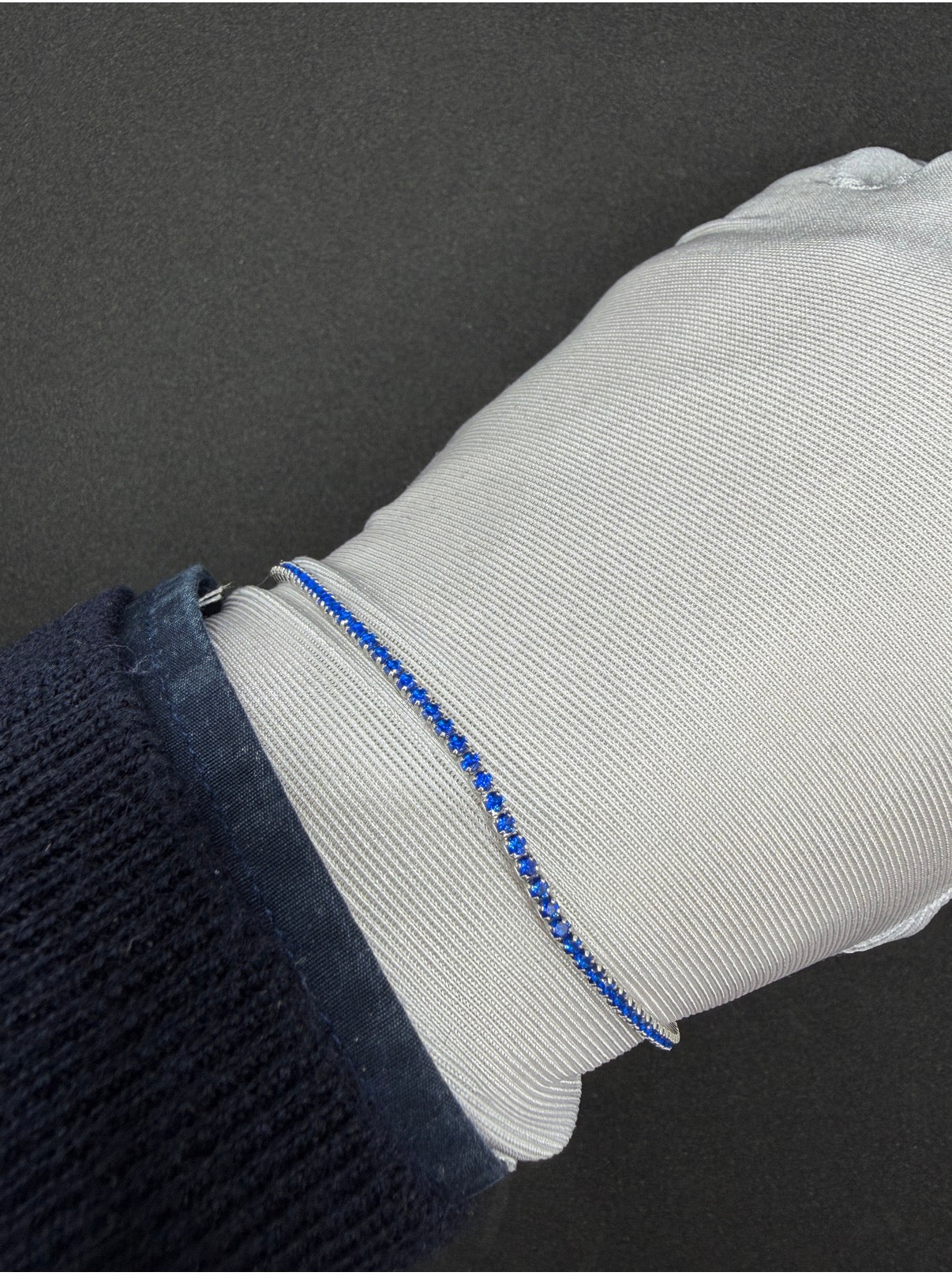 Tennis in Argento925 Blu