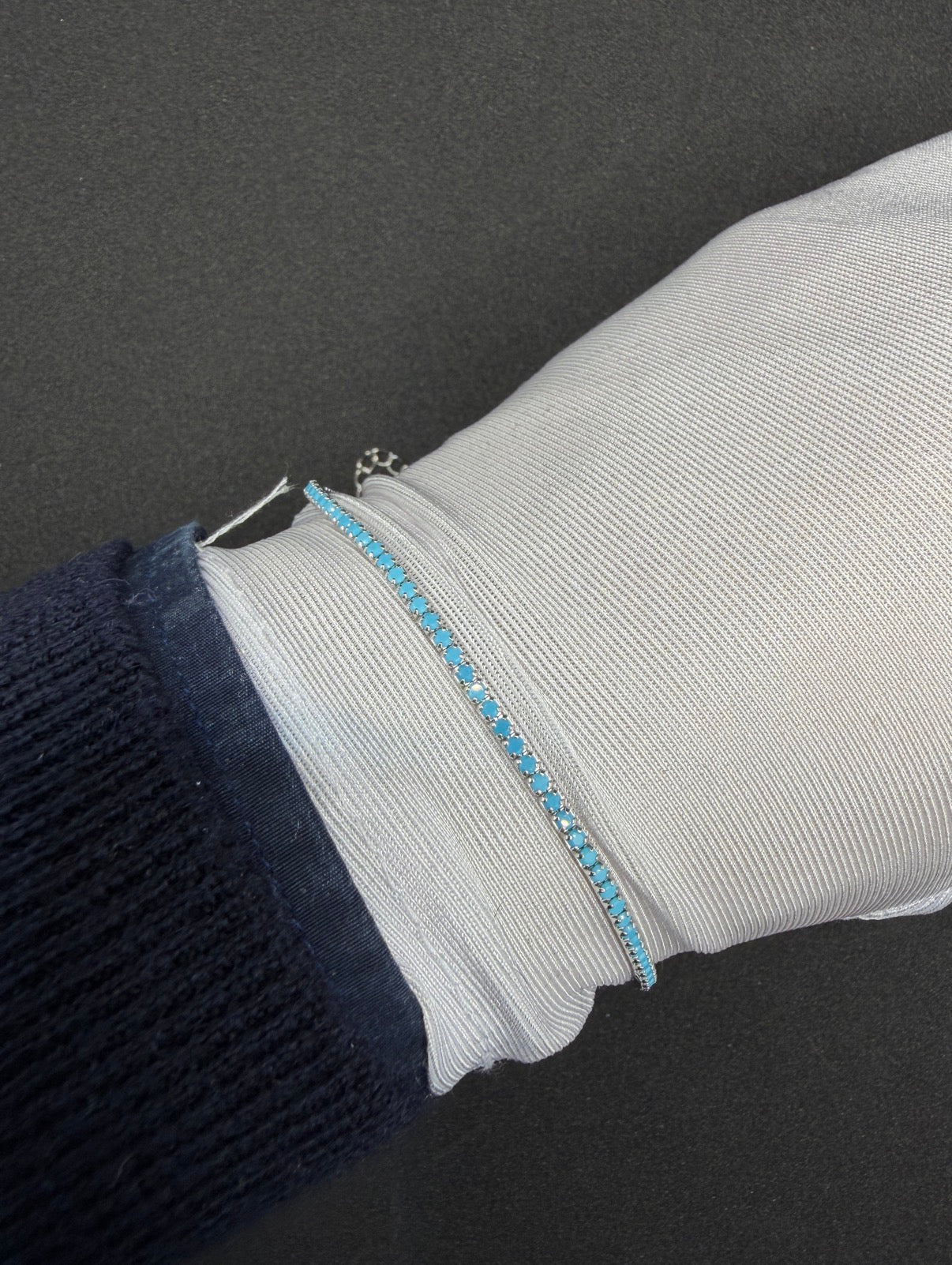 Tennis in Argento925 Azzurro