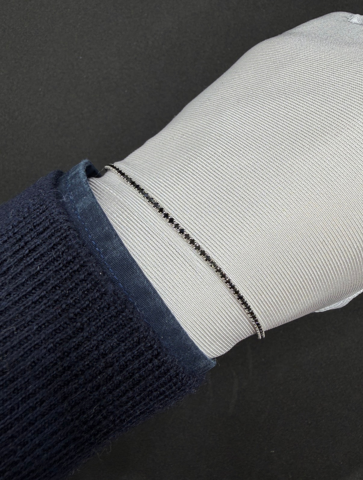 Tennis in Argento925 Nero