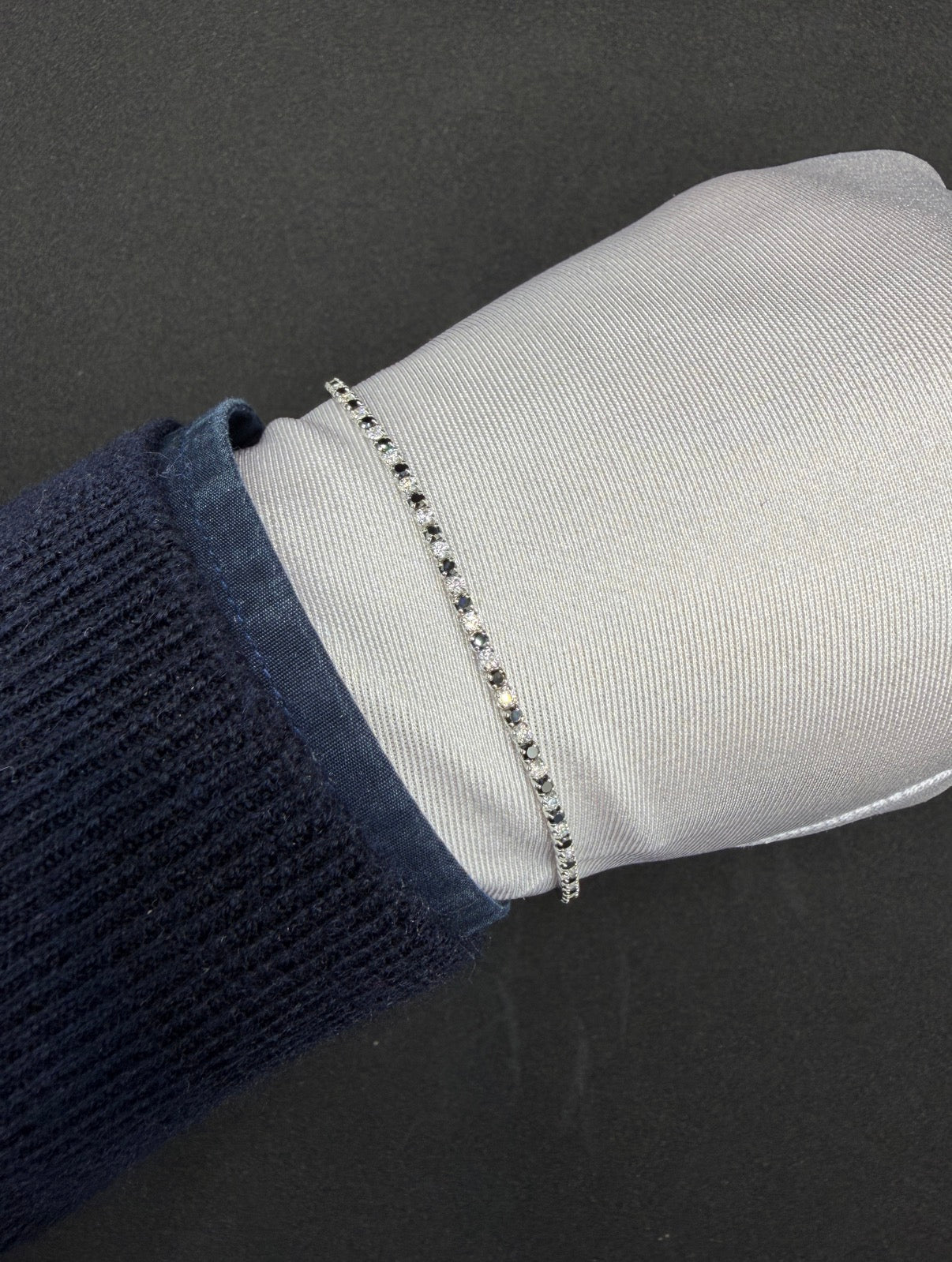 Tennis in Argento925 Bianco e Nero