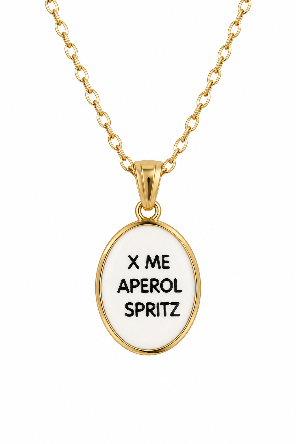 Collana in acciaio “X me aperol spritz"